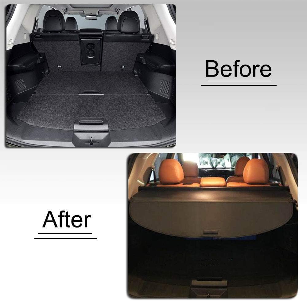 Cargo Security Rear Trunk Cover Retractable For 12-16 Honda Crv Cargo Cover Black by Kaungka