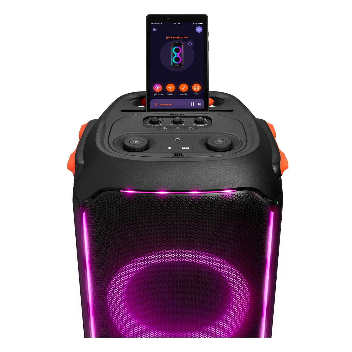 JBL PartyBox 710 Bluetooth Portable Party Speaker with Built-in Light and Splashproof Design