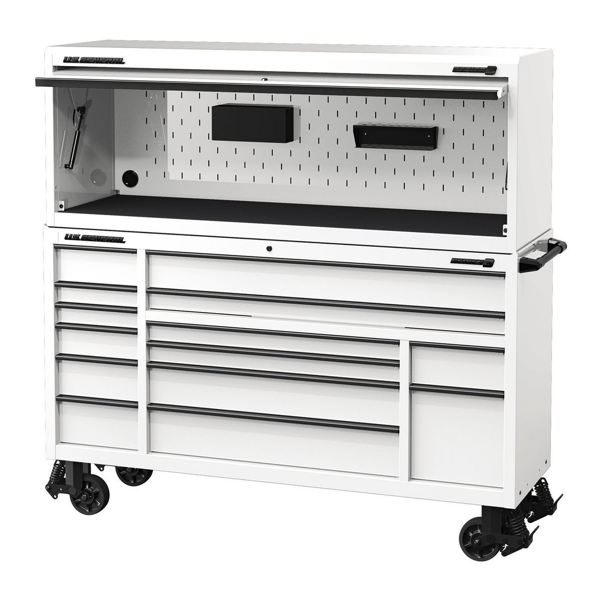 U.S. GENERAL 72 in. x 22 in. Triple-Bank Roll Cab, Series 3, Slate Gray