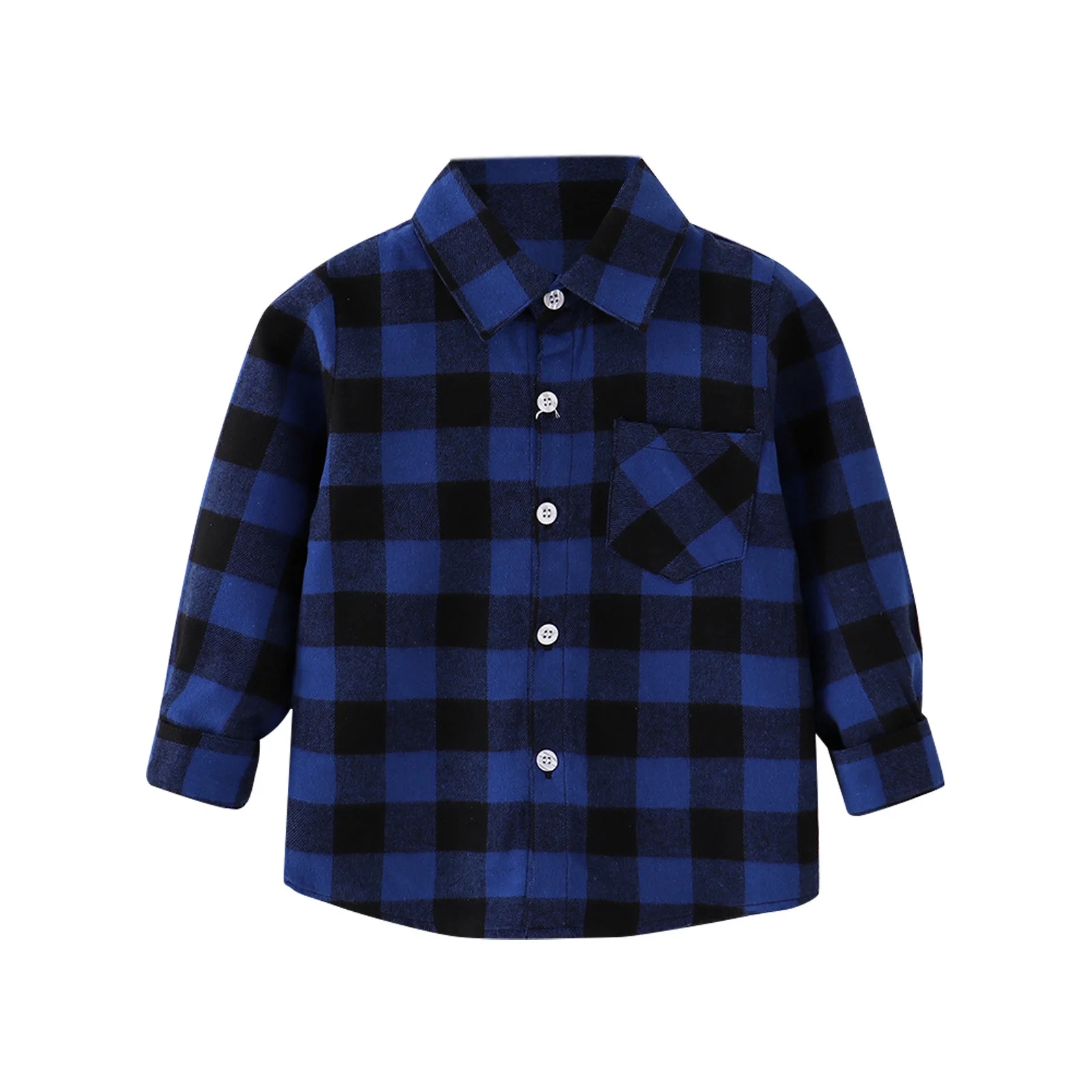 Boys Hoodies And Sweatshirts Autumn Winter Kids Flannel Jacket Plaid Long Sleeve Lapel Button Down Coat Tops Activewear
