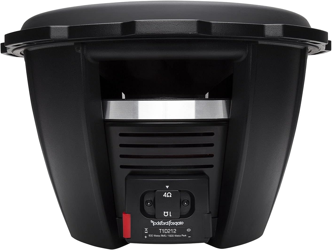 Rockford Fosgate T1D412 Power Series T1 12" Dual 4-Ohm Subwoofer and a T1SG-12 Stamped Mesh Grille