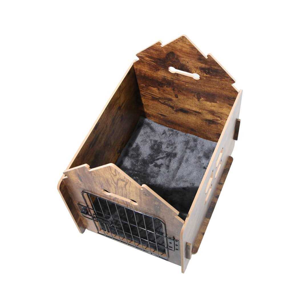 Byrn Wooden Pet house Indoor w/ Roof dog house w/ Removable Mat and Lockable Door for Small dog cat Tucker Murphy Pet Finish - Pet Supplies online store