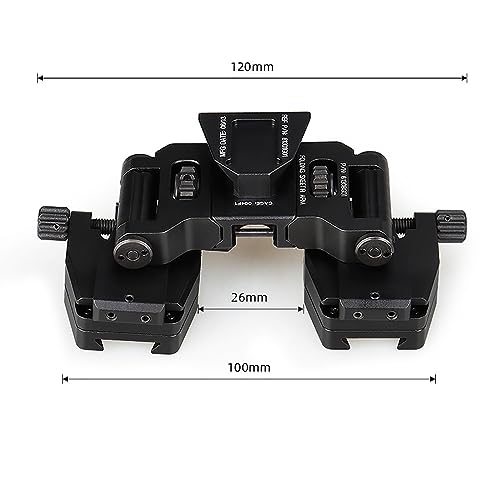 PVS-14 Light Weight Dual Tube Mounting System IC AN/PVS-14LW，Night Vision Goggles Night Vision Adapter for PVS-14 Night Vision Binoculars Monocular Or Binocular (Color : Black)