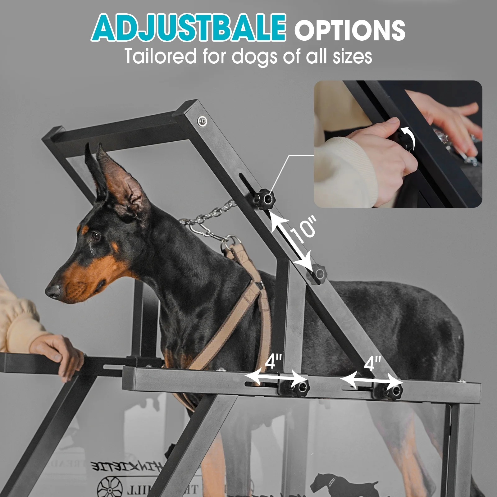 Syedee Dog Treadmill for Large Dogs, Dog Slatmill for Healthy & Fit Dog Life, Dog Treadmill for Indoor & Outdoor. Dog Treadmill for Dogs up to 250 lb