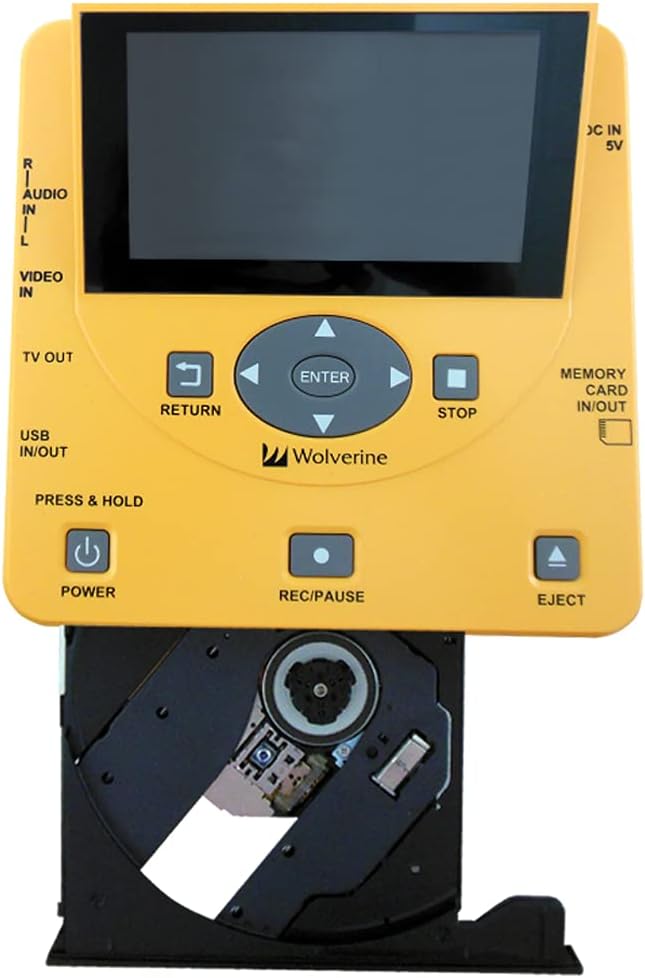 Wolverine TransMedia- Home Movies Digitizer Scanner and Converter. Video to Digital Converter - Record Video from VCR's, VHS Tapes, AV- RCA, Hi8, Camcorder, DVD