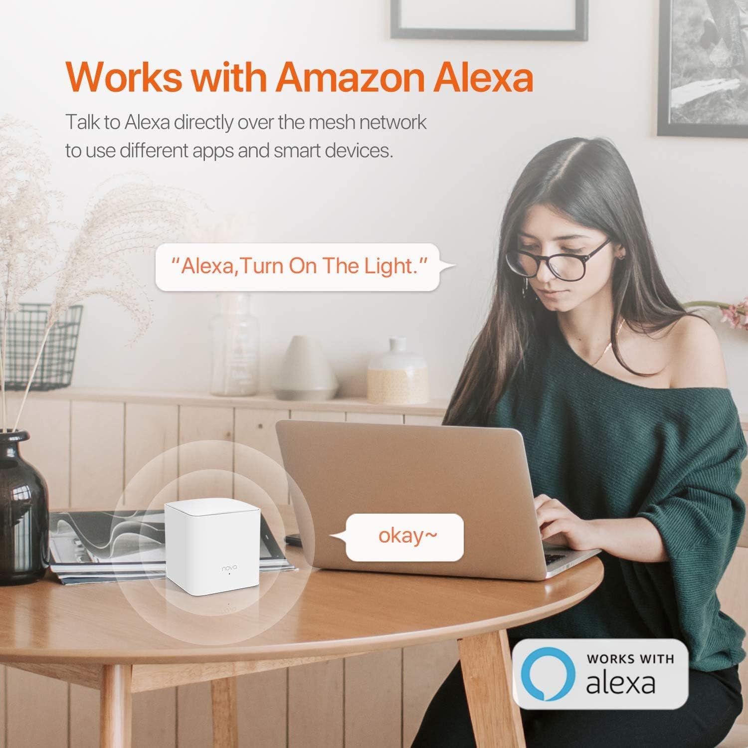 Tenda NOVA Mw5S(2-Pack) Wall-Plug Whole Home Mesh WiFi System, Coverage Up to 2, 500 Sq. Ft, Plug and Play, Router/WiFi Extender Replacement, Gigabit Connection to Your Cable Modem Pack of 2