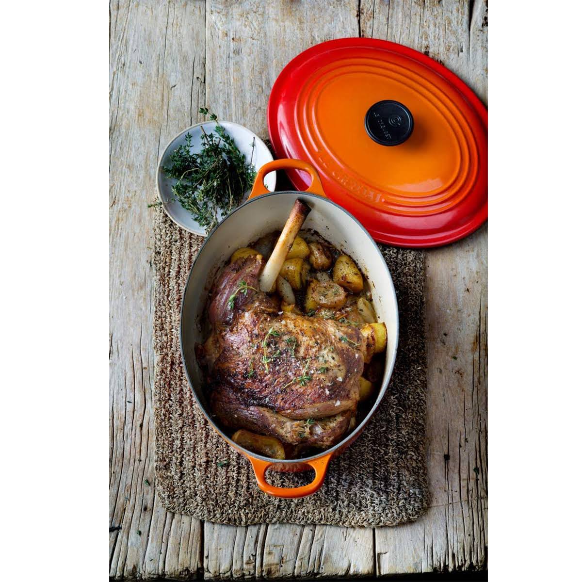Le Creuset 6.75-Quart Signature Cast Iron Oval Dutch Oven - Flame