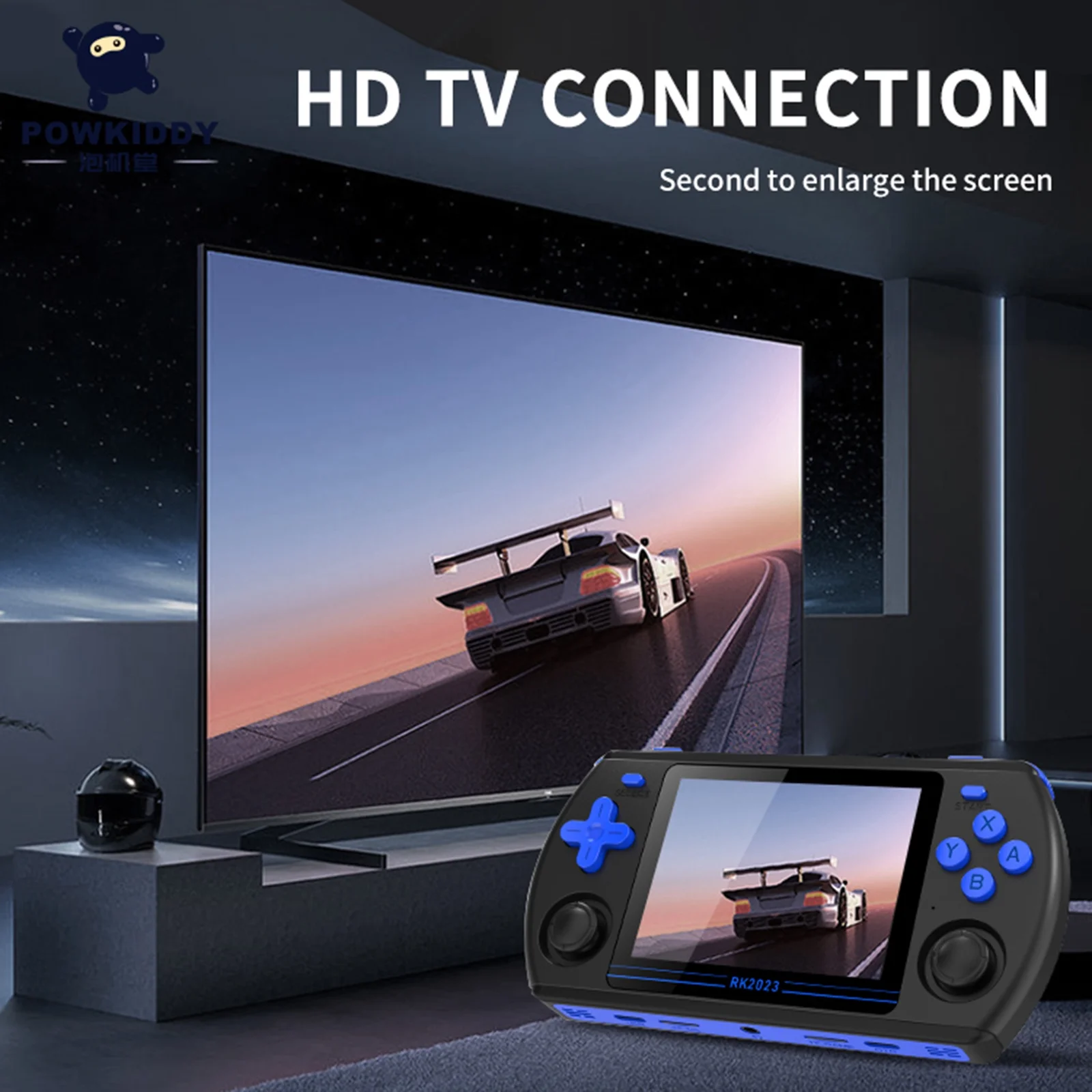 Portable RK2023 Game Player with Video Output and Headphone Jack Immerse Yourself in Portable Gaming