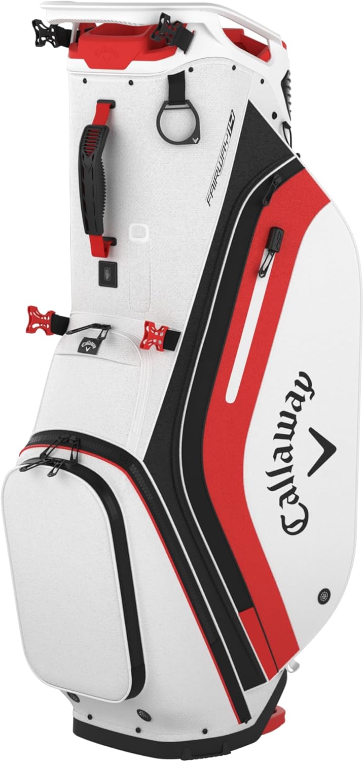 Callaway Golf Fairway 14 Stand Bag (White/Black/Fire)