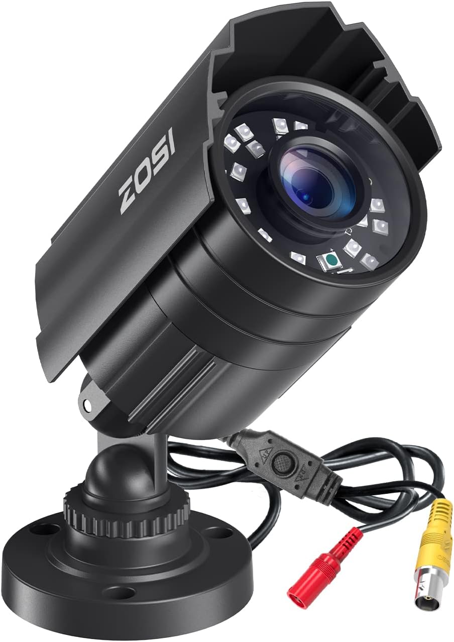 ZOSI 5MP Lite Home Security Camera System Indoor Outdoor,8 Channel H.265+ CCTV DVR and 8 x 1080p 1920TVL Weatherproof Surveillance Cameras,80ft Night Vision,Motion Alert,Remote Access,NO HDD