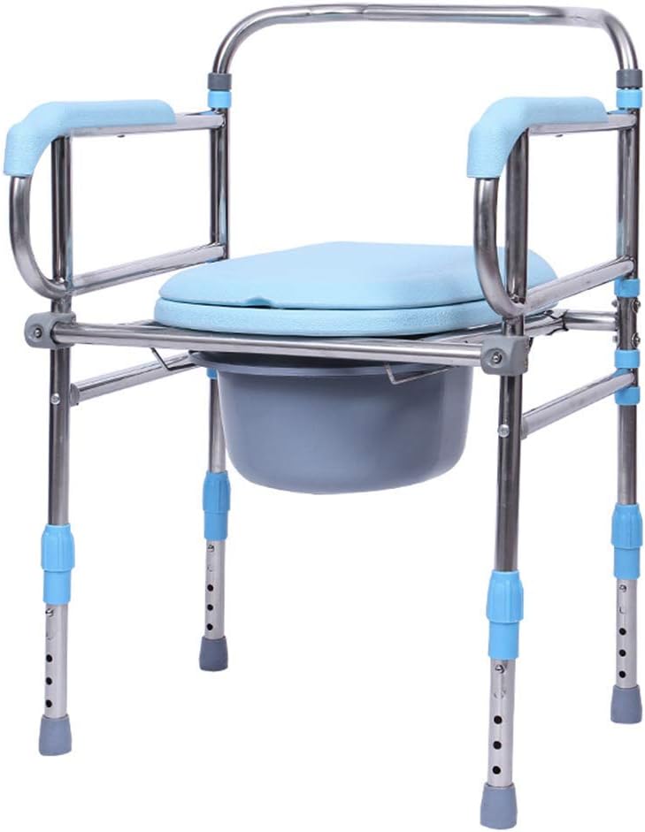 KOHARA Shower Chair for Disabled Toilet Safety Frame Bedside Commode Chair Bathroom Safety Frame Toilet Seat for Elderly Disabled Handicapped Max.150kg
