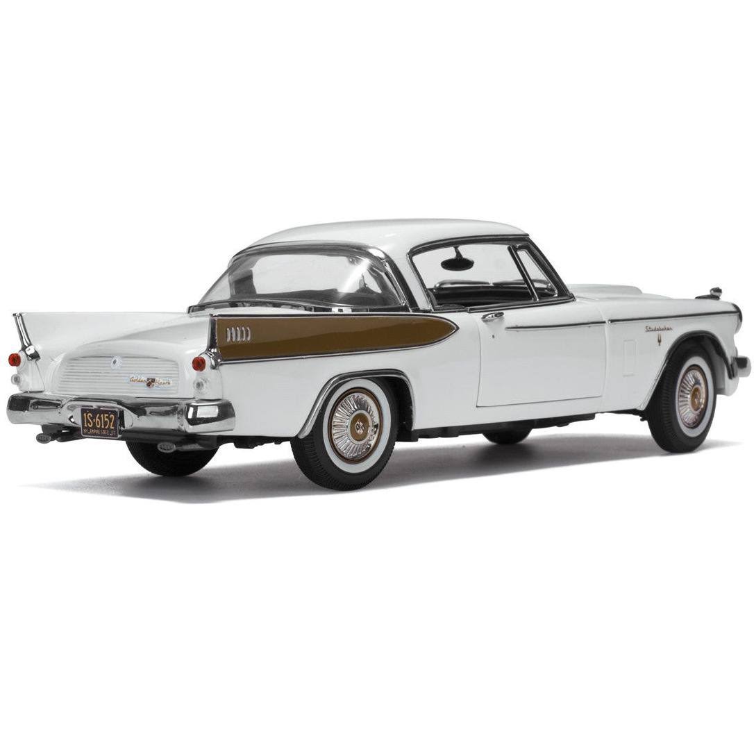 1957 Studebaker Golden Hawk Arctic White 1/18 Diecast Car Model by Su