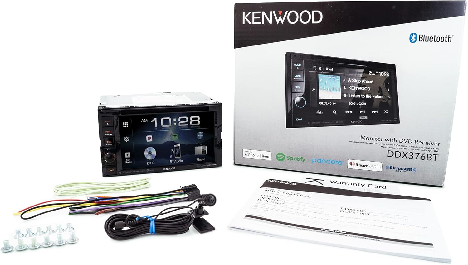 Kenwood DDX376BT 6.2" in-Dash Car DVD Monitor Bluetooth Receiver w/USB/AUX