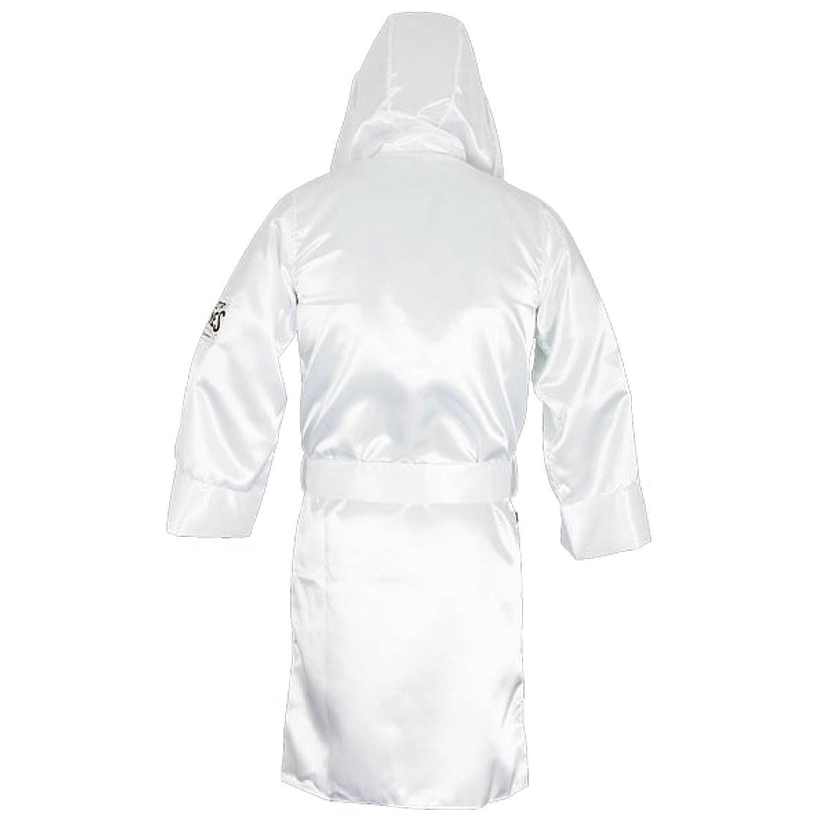 Cleto Reyes Satin Boxing Robe with Hood - XL - White