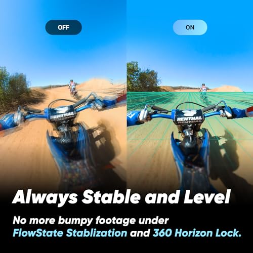 Insta360 X3 Motorcycle Kit (New Version) - Waterproof 360 Action Camera with 1/2" 48MP Sensors, 5.7K 360 Active HDR Video, 72MP 360 Photo, 4K Single-Lens, 60fps Me Mode, Stabilization