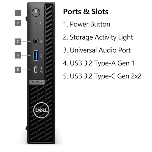Dell OptiPlex 7020 MFF Business Desktop Computer, 7000 Micro Form Factor Mini PC, 14th Gen Intel 14-Core i5-14500T (Beat i7-13700T), 16GB DDR5 RAM, 512GB PCIe SSD, WiFi 6E, Bluetooth, Windows 11 Pro