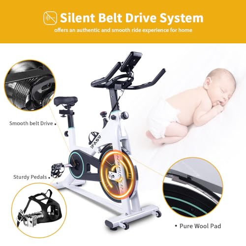 IFAST Stationary Bikes for Home Indoor Exercise Bike with LCD Monitor and Comfortable Seat Cushion for Home Gym Cardio Fitness Training