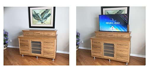 Whisper Ride 700 Motorized TV Lift for TVs up to 50”, 5-Year Warranty, Danish Engineered for a Thinner Profile, Increased Stability & Safety