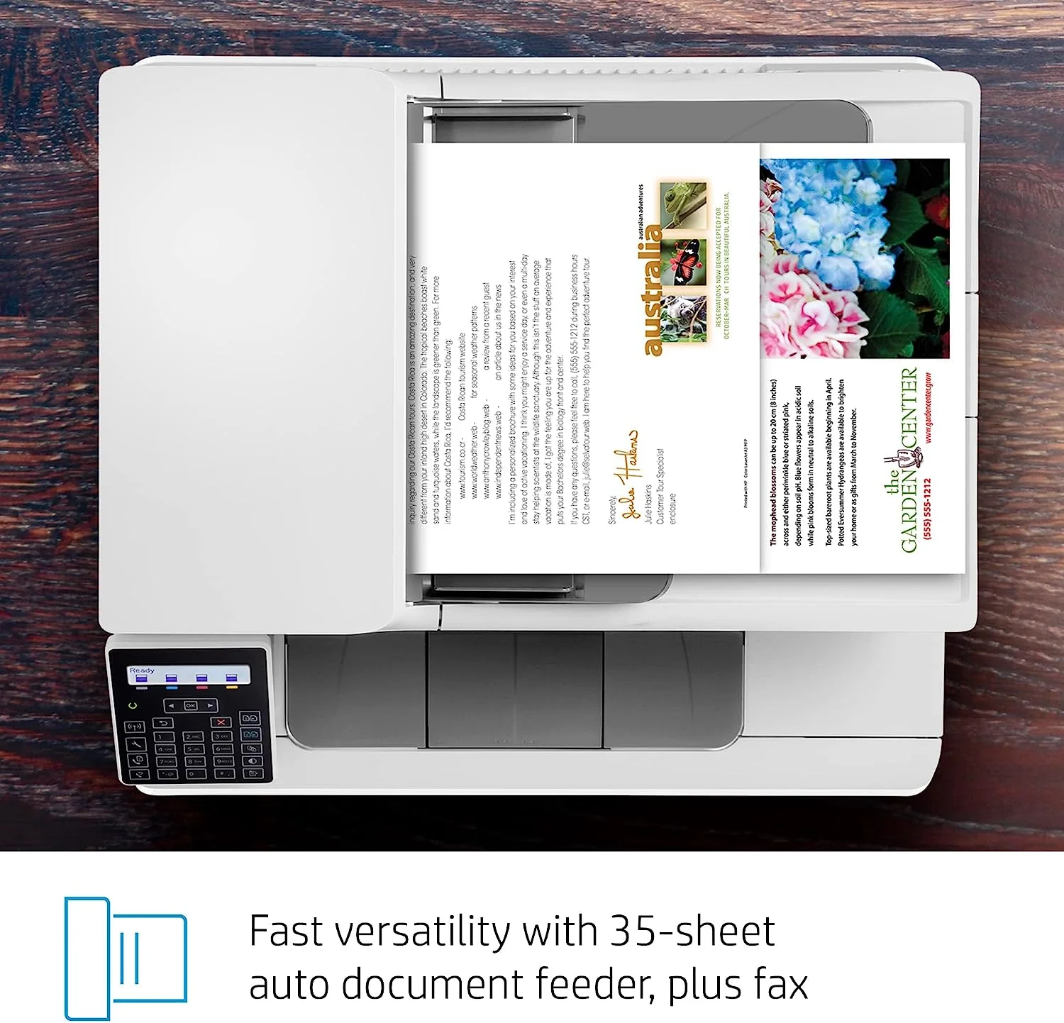 HP Color Laserjet Pro M183fw Wireless All-in-One Laser Printer for Home Office-Print Scan Copy Fax-16 ppm, 600 x 600 dpi, 8.5 x 14, Auto 2-Sided Printing,35-Sheet ADF,Ethernet,4 Feet USB Printer Cable