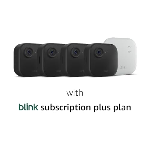 Blink Outdoor 4 XR (newest model) – two-year battery wireless camera with 4x security coverage, 1000 ft open-air range or 400 ft with typical use — 2 camera system