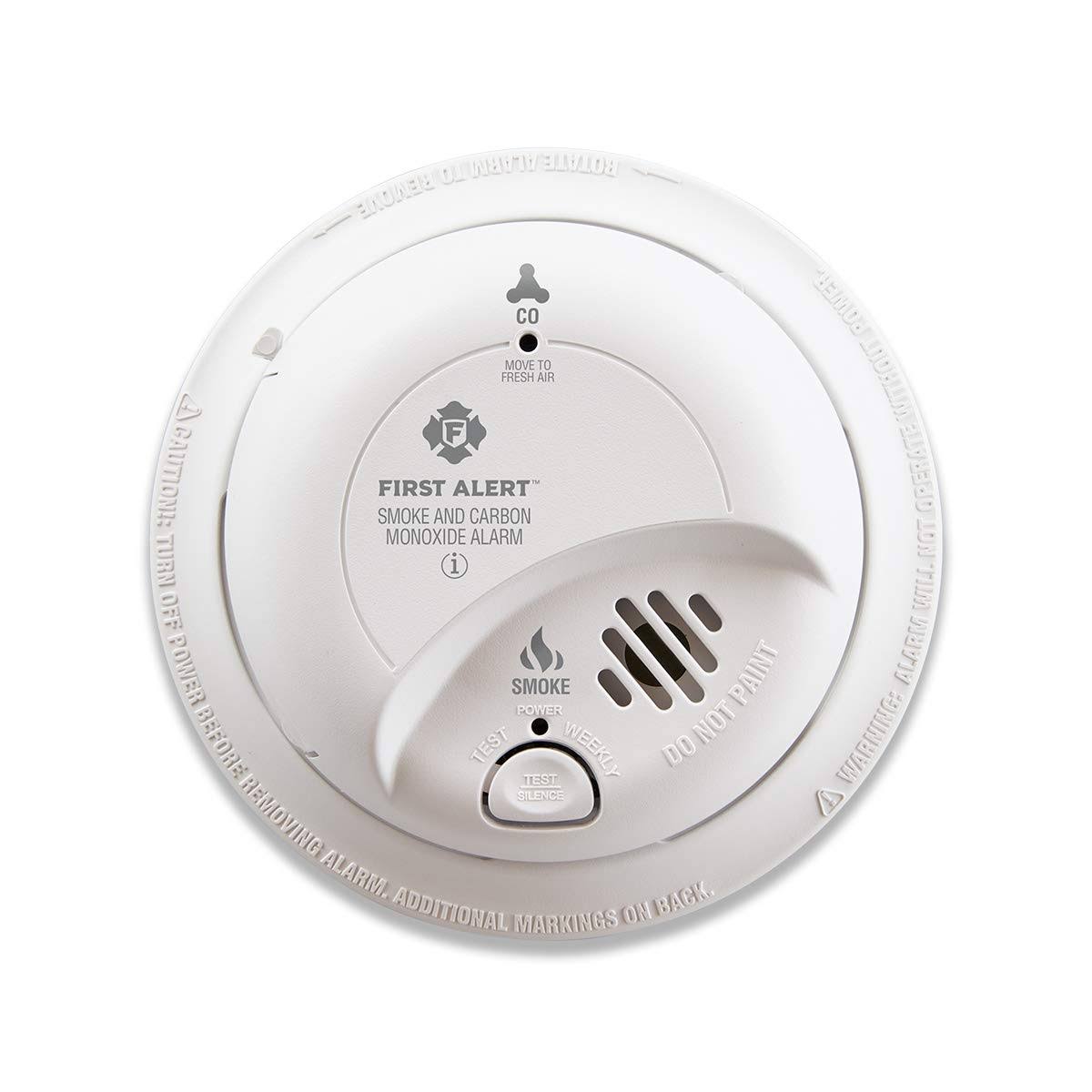 First Alert Hardwired AC Smoke and Carbon Monoxide Detector with 10 Year Sealed Battery Backup, Brk SC9120LBL