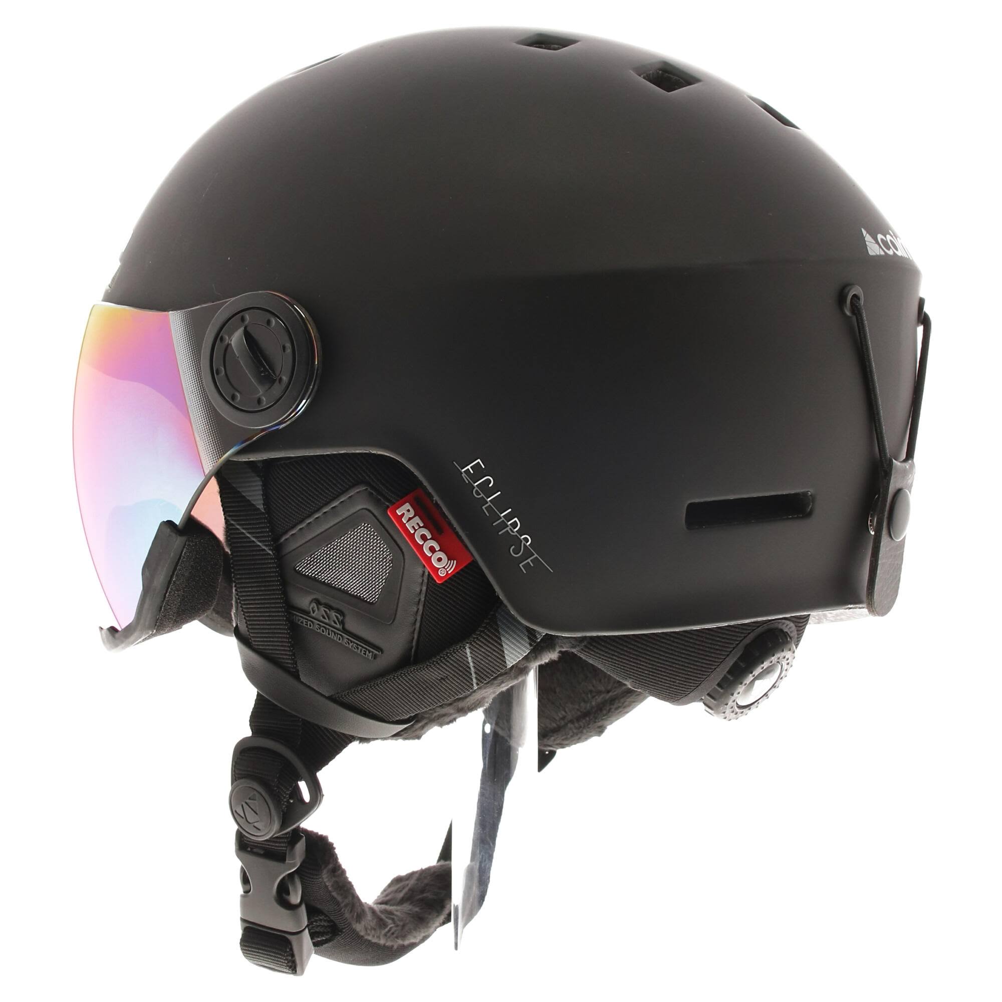 Cairn Eclipse Rescue Visor Ski Helmet (Mat Black Blue ium)
