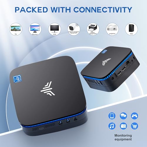 KAMRUI AK1 Plus Mini PC, Desktop Computer 12th N95(up to 3.4GHz) Mini PC 16GB RAM 512GB SSD, Micro PC Computer, Mini Tower PC Support 4K HDMI, Desktop PC with Dual WiFi, BT4.2 for Business Home Office