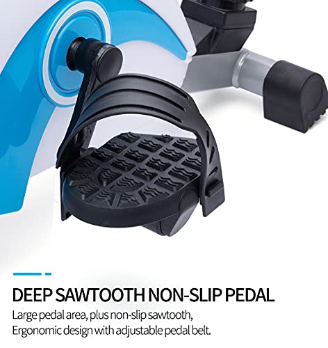 Sitting Mini Exercise Bike - Recumbent Exercise Bikes For Home Steppers Exercise For Seniors While Sitting Under Desk Bike Exercise Equipment Hands Bike Pedal Exerciser IPE210