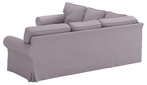 Sofa Covers Custom Made for IKEA Ektorp 2 2 Sectional Corner Sofa Slipcovers (Polyester Flax Light Gray, Ektorp Sectional 2 + 2)