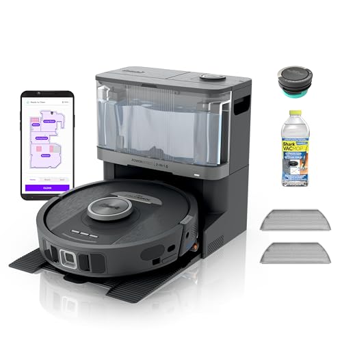 Shark Robot Vacuum & Mop Combo, PowerDetect NeverTouch Pro, Self-Emptying, Self-Refill with Self-Clean Pad Wash & Dry, 60-Day Debris Capacity, 30-Day Refill Tank, 5 PowerDetect Technologies, AV2800ZE