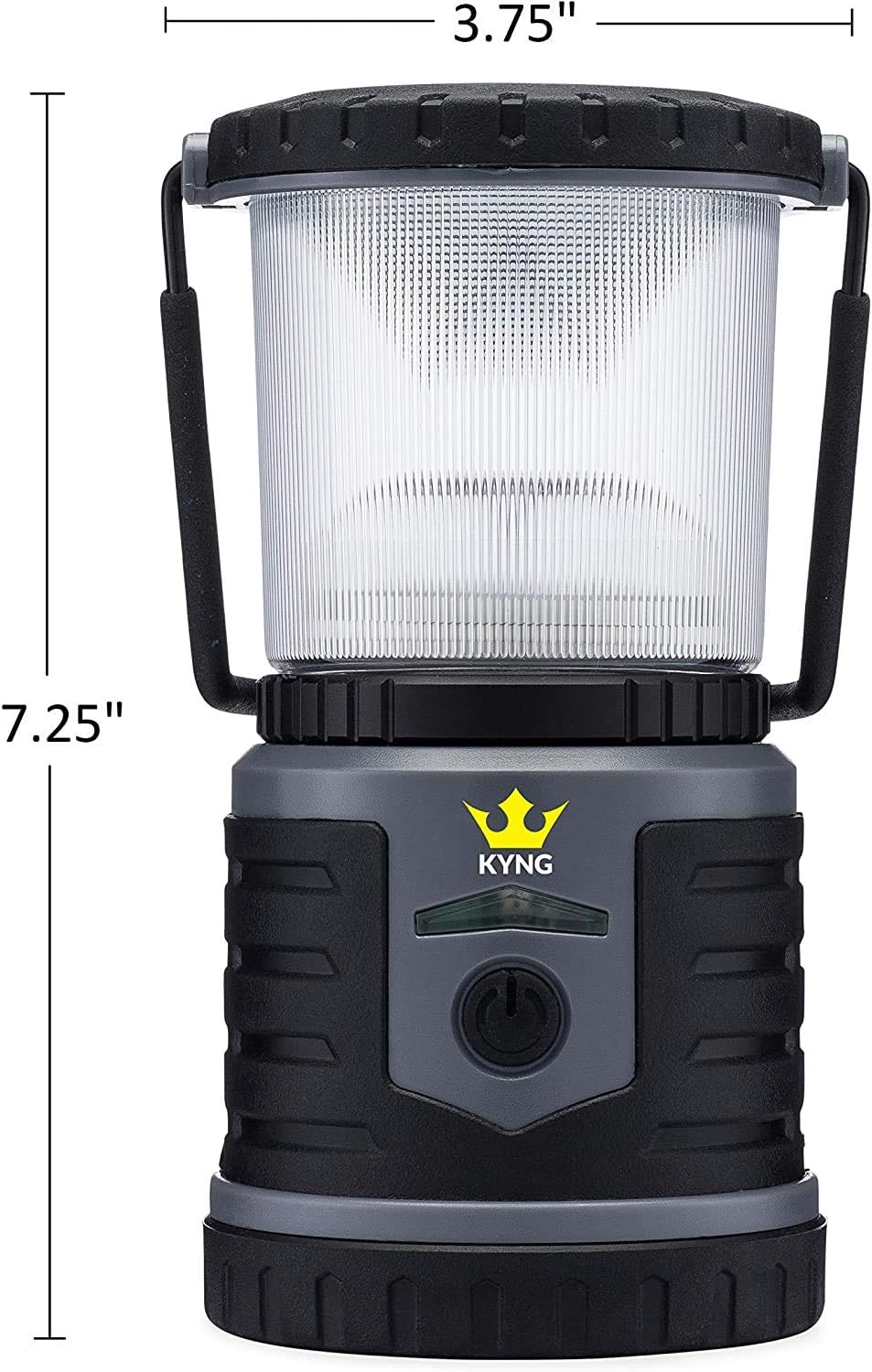 KYNG Rechargeable LED Lantern Brightest Light for Camping, Emergency Use, Outdoors, and Home- Lasts for 250 Hours on a Single Charge- Includes USB Cord and Wall Plug, Built in Phone Charger