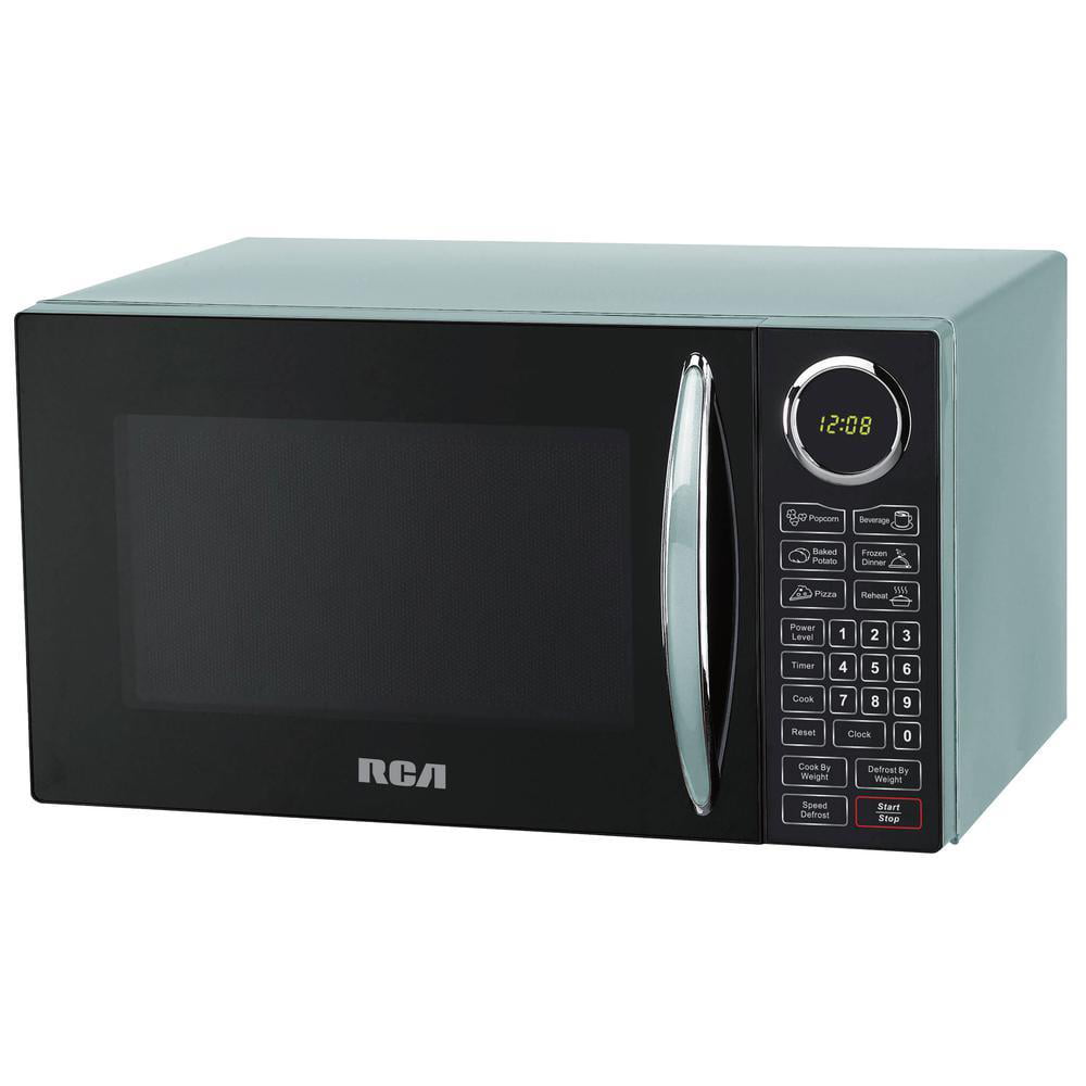 RCA 0.9 cu. ft. Countertop Microwave in Blue