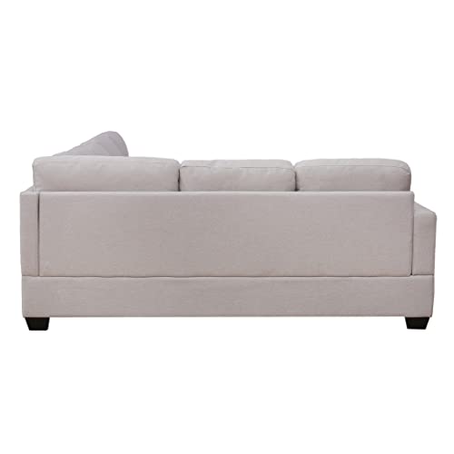 Modern Large Upholstered U-Shape Sectional Sofa, Extra Wide Chaise Lounge Couch, Beige Living Room Furniture