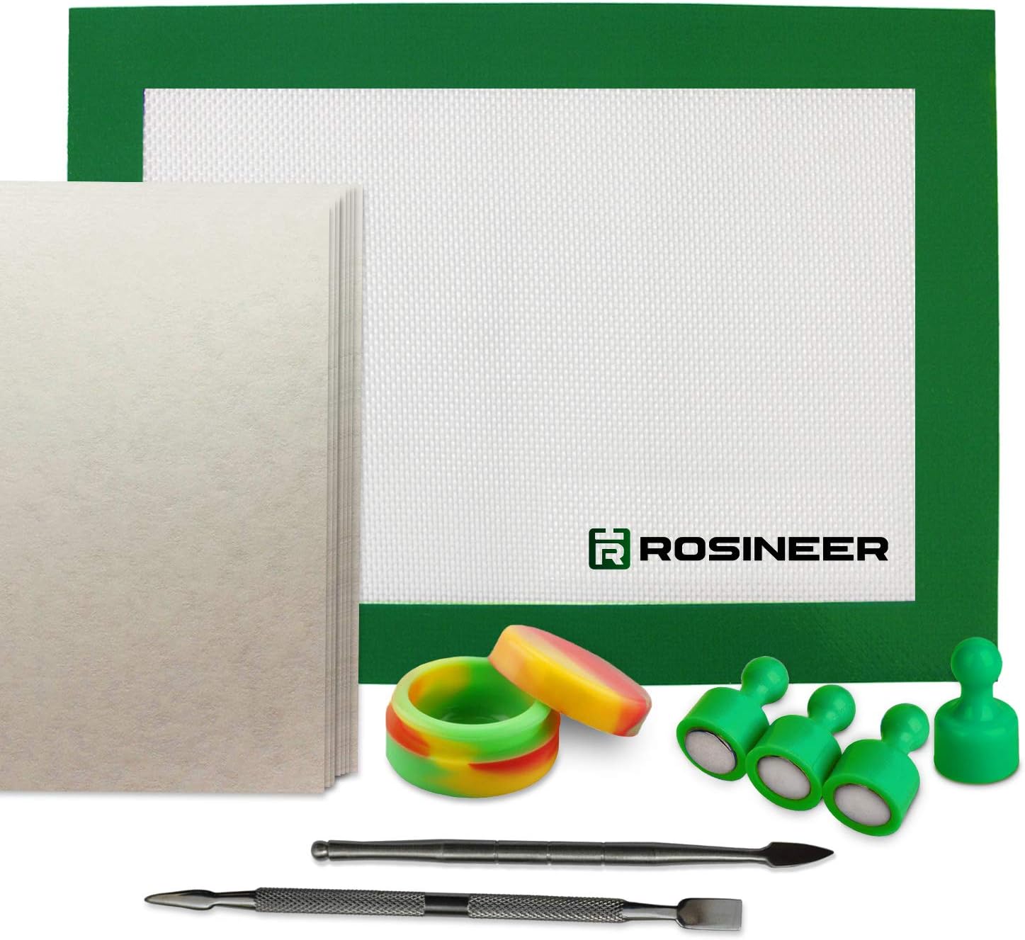 Rosineer Grip Twist Heat Press, 5000+ lbs Force, 3" x 5" Dual Insulated Heat Plates - Affixed and Portable Options - Detachable Control Box - Free Starter Kit