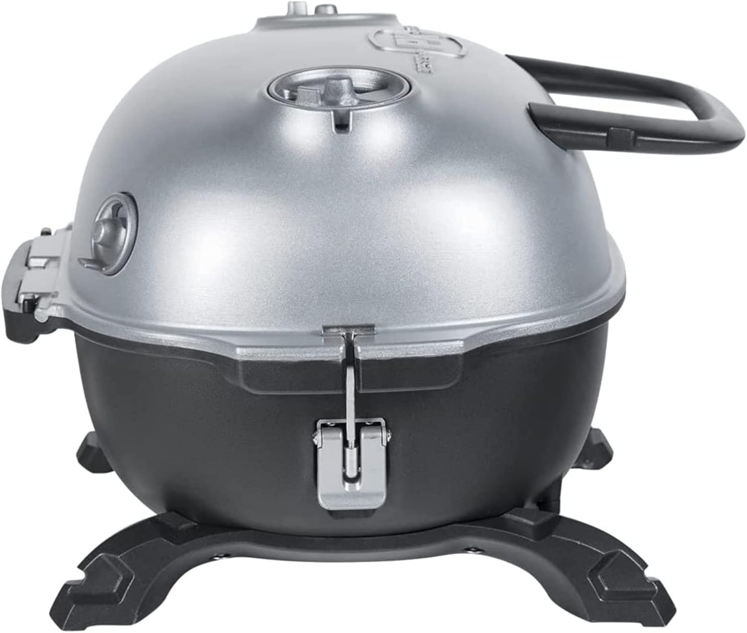 PK Grills PKGO Portable Charcoal BBQ Grill and Smoker with Lid, Cast Iron Aluminum Outdoor Kitchen Cooking Mini Barbecue Grills for Camping, Grilling, Tailgating, Grey PK PK200-SFL