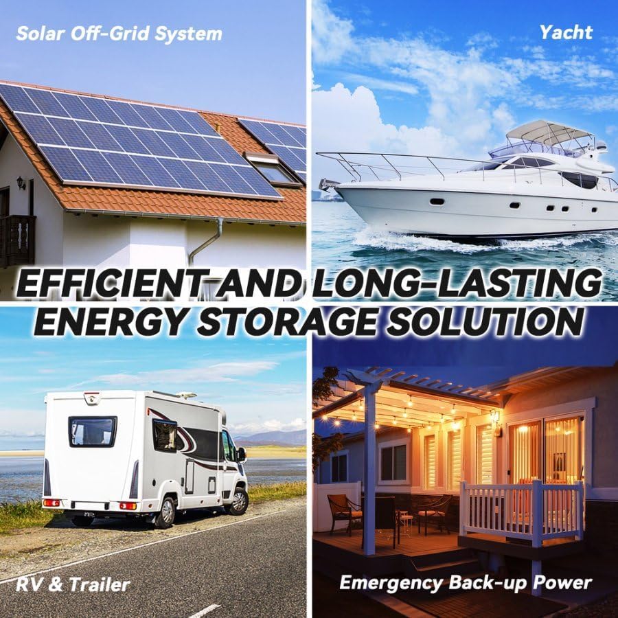 12V 100Ah LiFePO4 Battery Group 31 With Built-in 100A BMS, 15000 Deep Cycles Rechargeable Lithium Battery Prefect for Solar System, Rvs, Marine, Vans, Trailer, Backup (12V 100Ah*2)