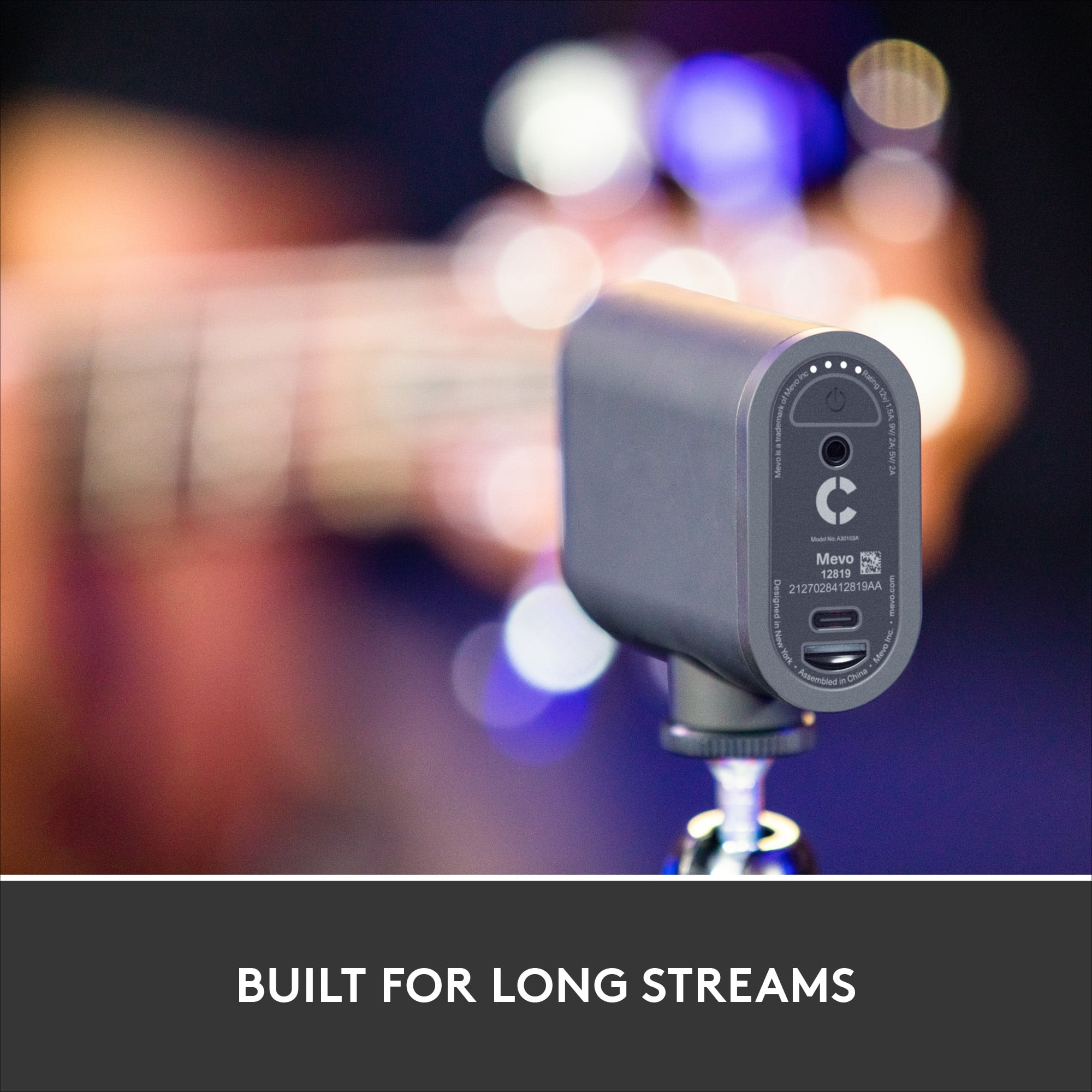 Logitech Mevo Start, Wireless Live Streaming Camera, 1080p HD Video Quality, Intelligent App Control, Stream via LTE or Wi-Fi - Black
