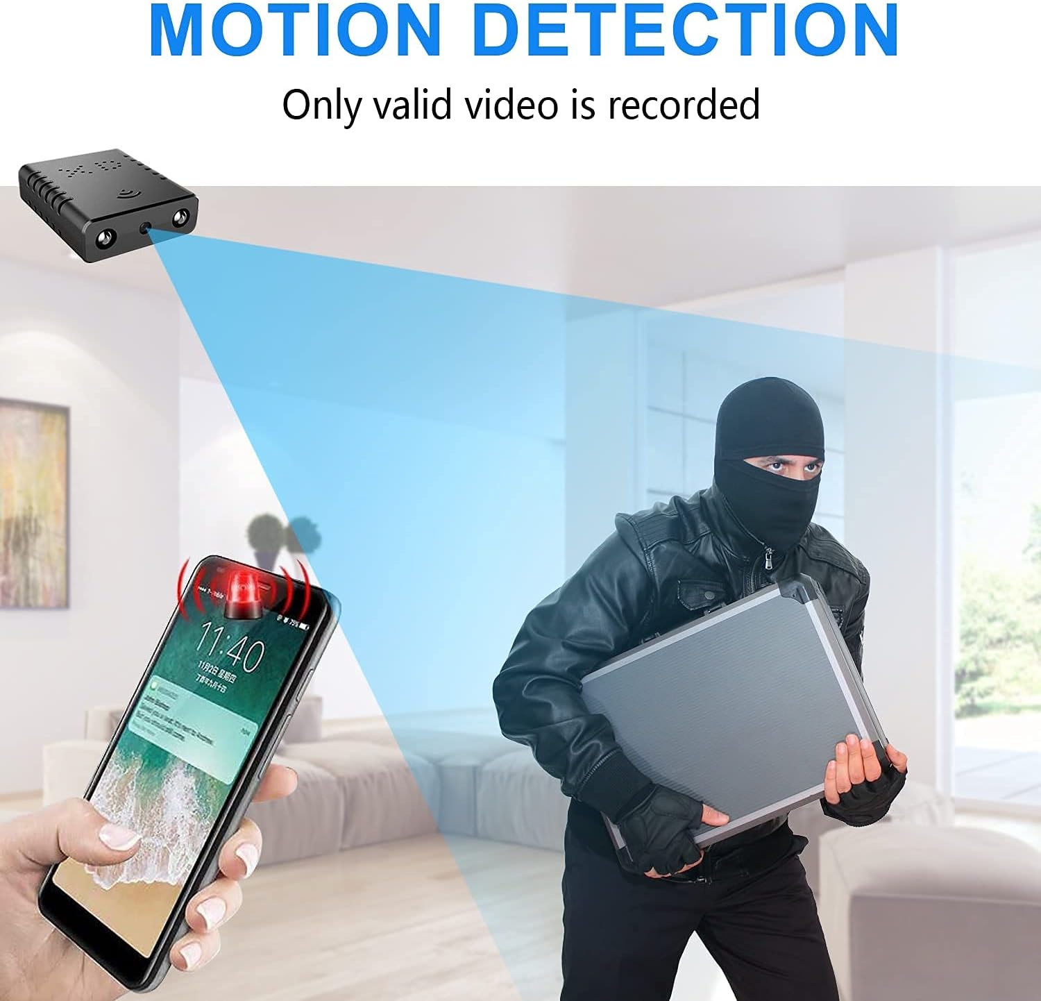 Smallest IP WiFi Security Camera,USB Plug Wireless Camera,Portable Remote Camera,HD1080P WiFi Security Camera with Night Vision,Motion Detection,Cloud Storage,Remote Viewing for iOS,Android Phone APP Pack of 2
