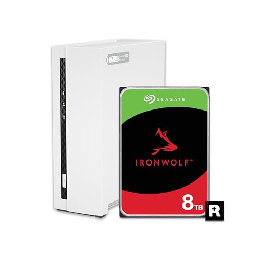 QNAP 4 Bay NAS with 12TB Storage Capacity, Preconfigured RAID 5 Seagate IronWolf Drives Bundle, 2.5GbE Ports (TS-433-4G-44ST-US)