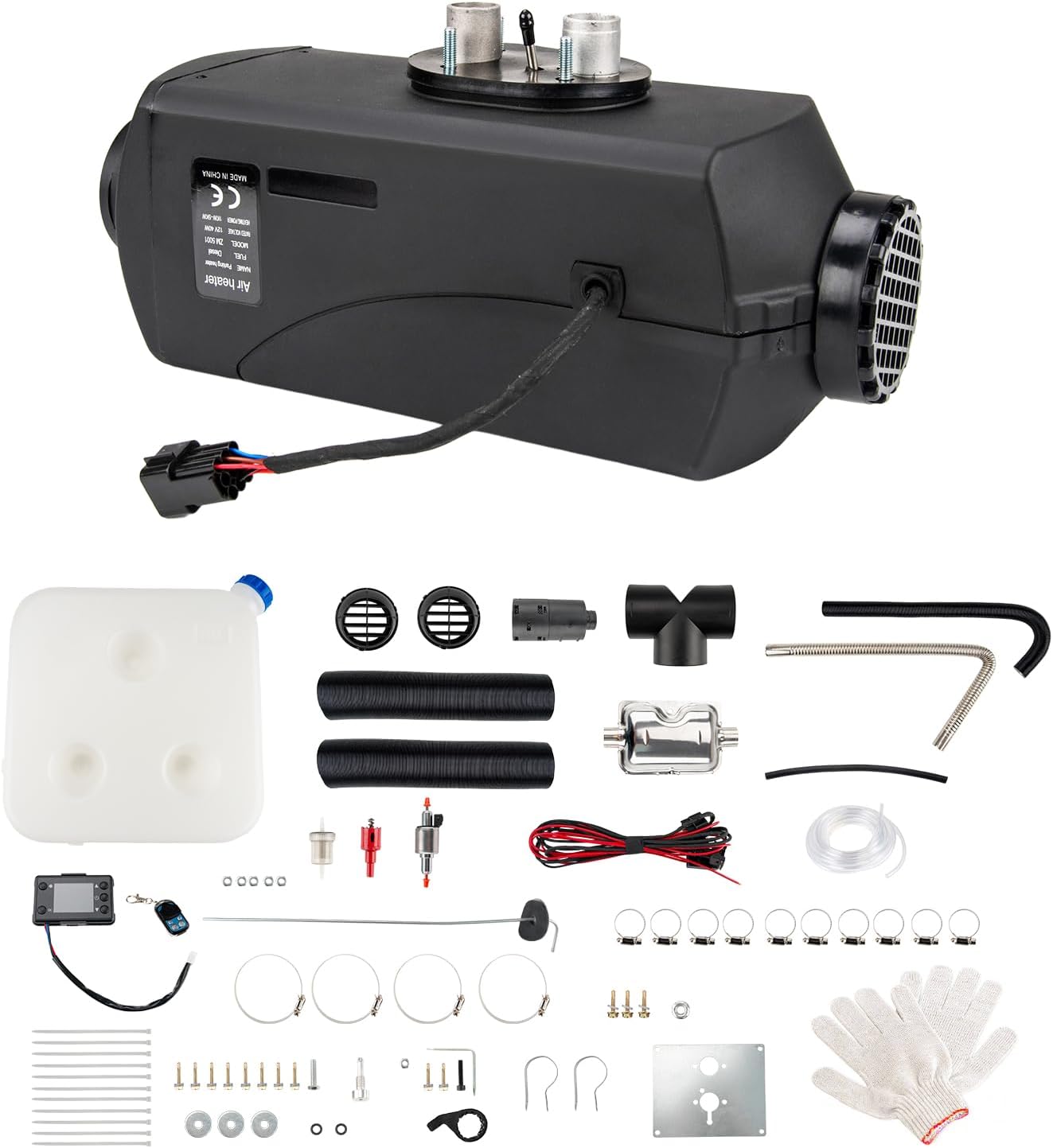 PHILTOP Diesel Heater 12V 5KW, Air Diesel Heater Parking Heater, Black Diesel Air Heater for Tent, Car, RV, Truck, Camper, Trailer