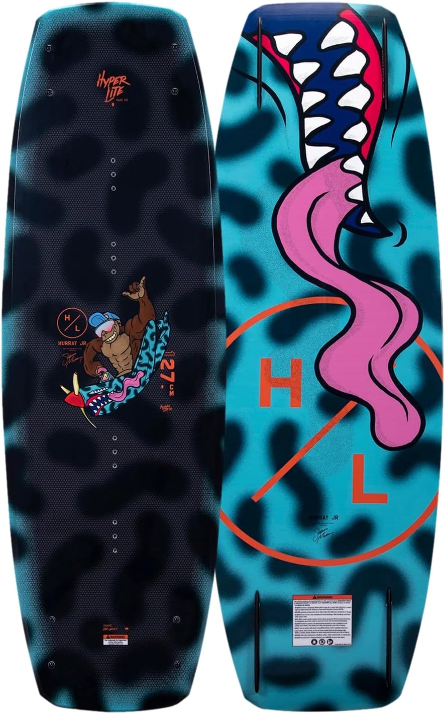 Hyperlite Murray Jr. Kids Wakeboard 127 W/Remix Bindings Black/Aqua 127cm/(12K-2)