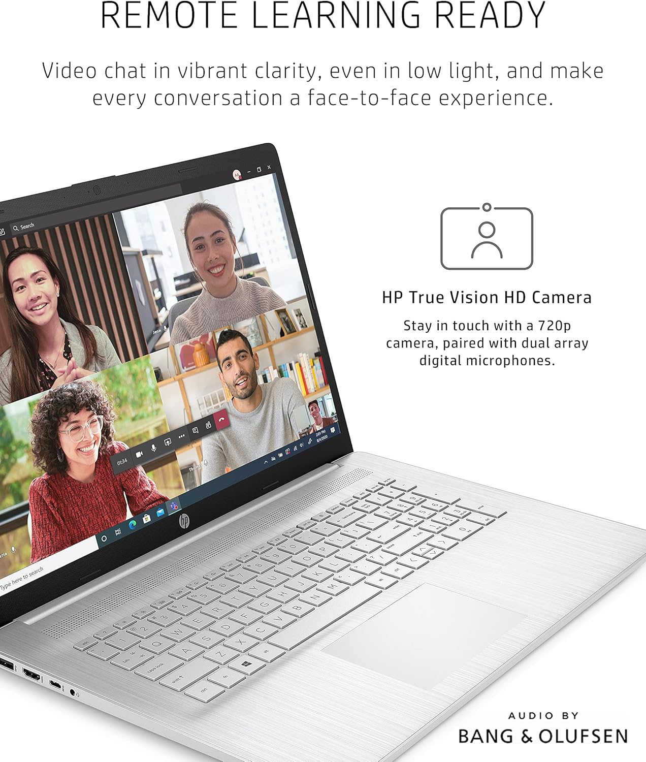 HP 17 Laptop, AMD Athlon Silver 3050U, 4 GB RAM, 256 GB SSD Storage, 17.3-inch HD+ Display, Windows 10 Home with Added Security, Long Battery Life, Dual Speakers, HD Web-Camera (17-cp0010nr, 2020)