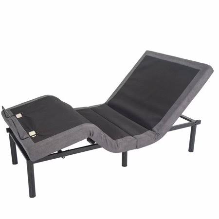 Piscis Power Adjustable Bed Base, Wireless Remote, Comfort Upholstered Electric Adjustable Bed Base, Twin XL, Black