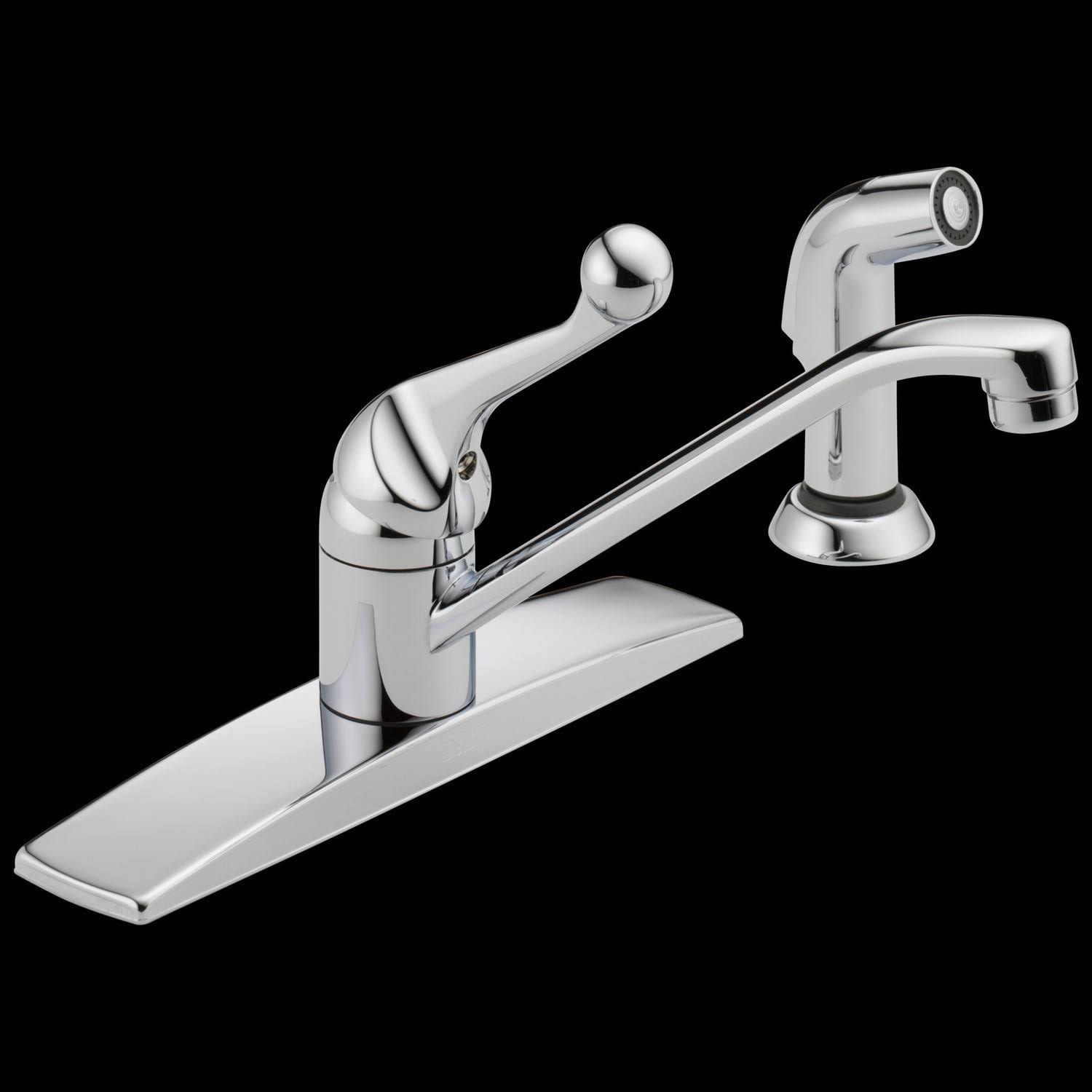 Delta 400LF-WF Single Handle Kitchen Faucet with Spray - Chrome