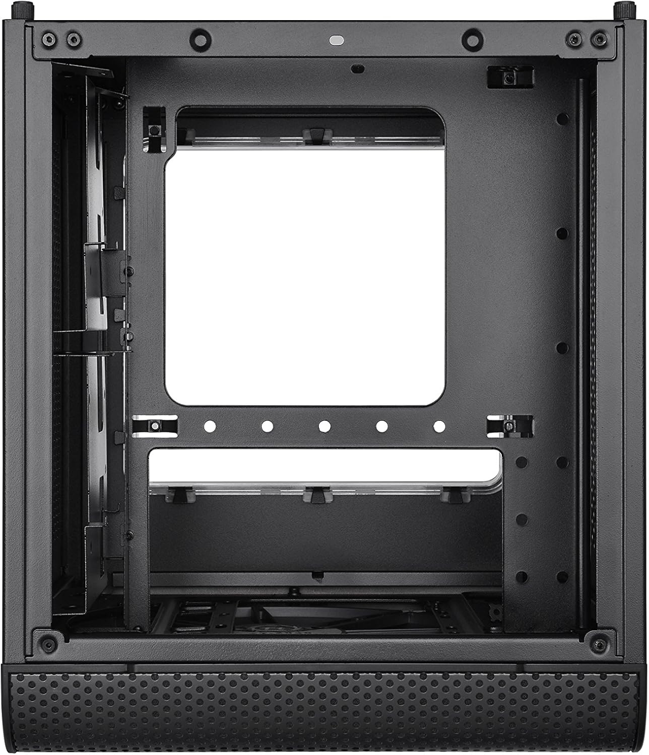 Thermaltake Core V1 SPCC Mini ITX Cube Gaming Computer Case Chassis, Interchangeable Side Panels, Black Edition, CA-1B8-00S1WN-00