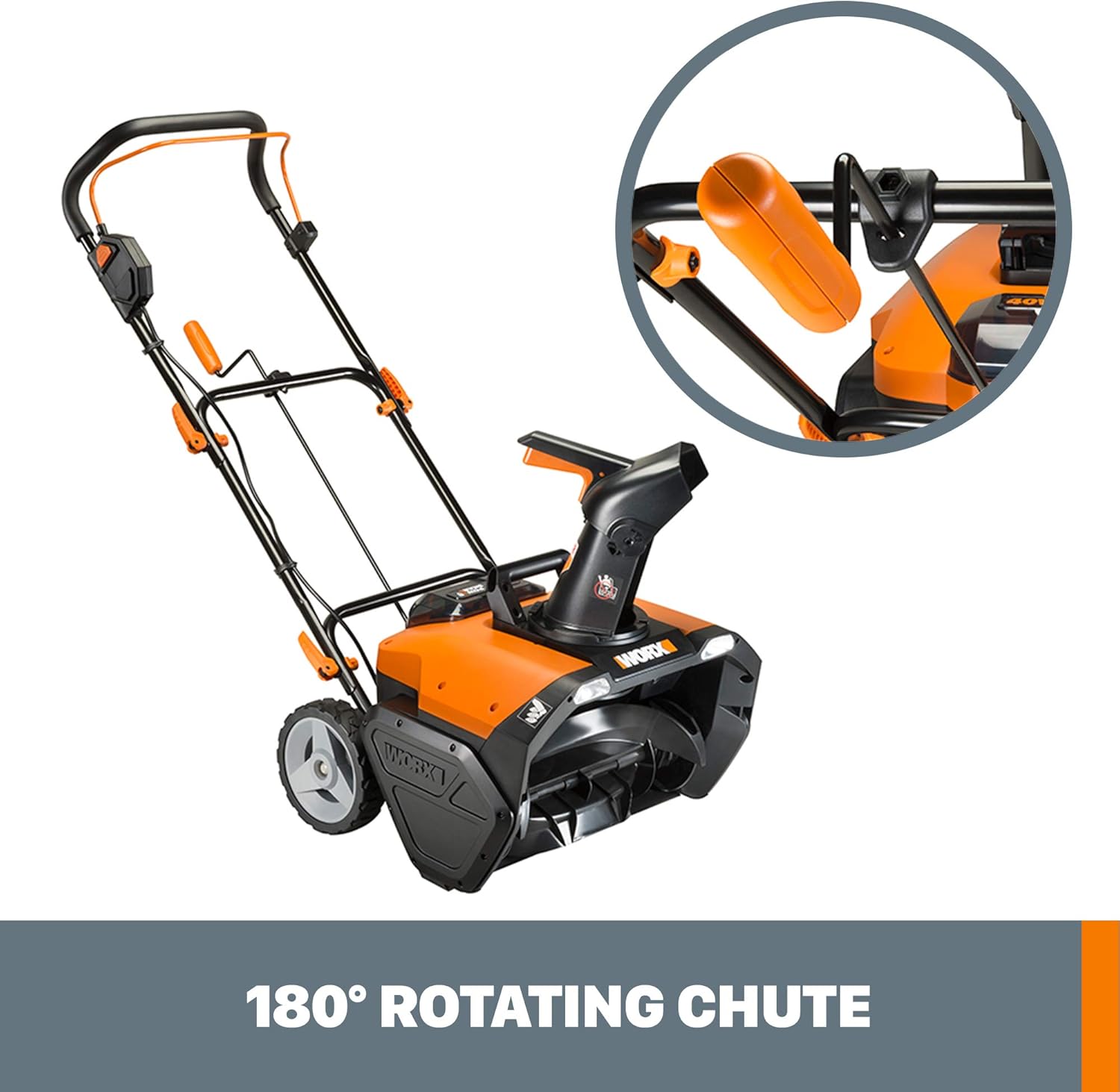 Worx 40V 20" Cordless Snow Blower Power Share with Brushless Motor - WG471 (Batteries & Charger Included)