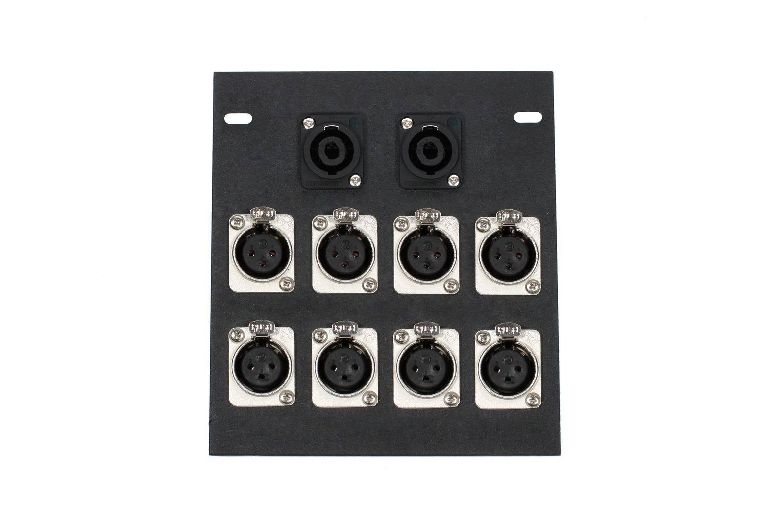 Elite Core FB8-SP Recessed Floor Box with 8 XLR + 2 Speakons