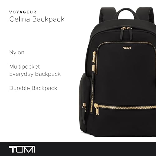TUMI - Voyageur Celina Backpack - Travel Backpack for Women - For Business, Commute - Holds Up to 16" Laptop - Black & Gunmetal Hardware