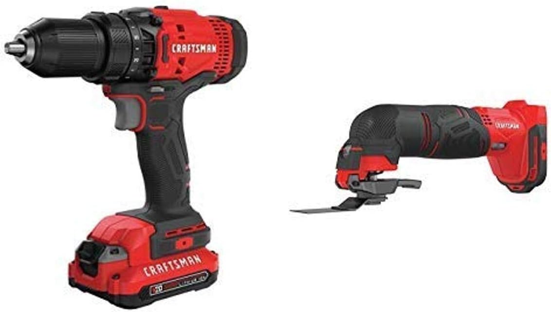 CRAFTSMAN V20* Cordless Drill/Driver Kit (CMCD700C1) Pack of 2