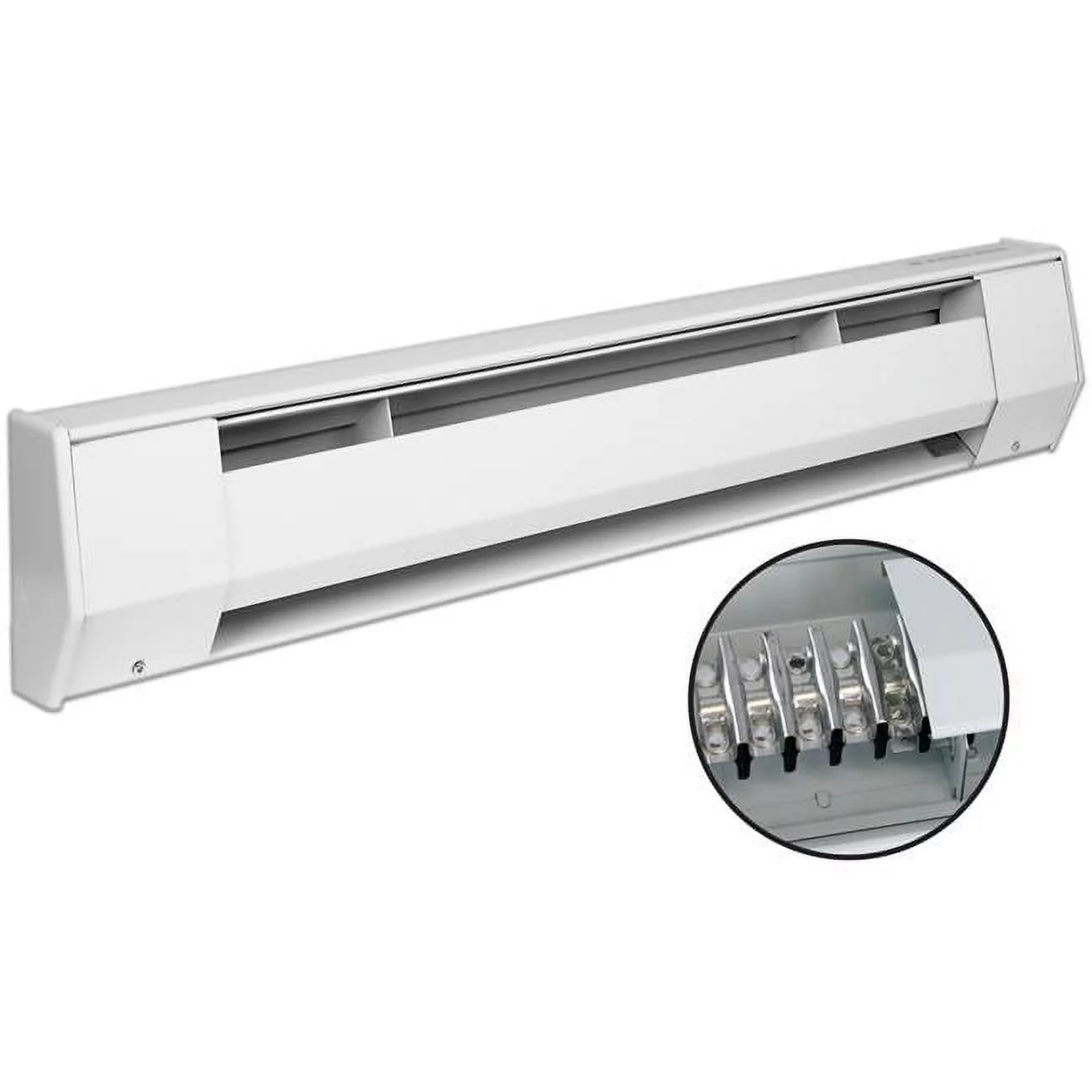 3 ft. 208V 750W Electric Baseboard Heater, White